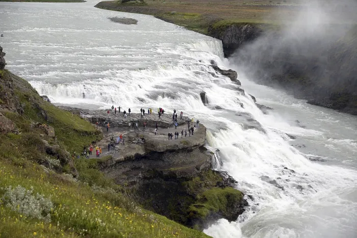 Gerahmter Druck : Gullfoss, Insel. Gerahmter Druck : Gullfoss, Insel.