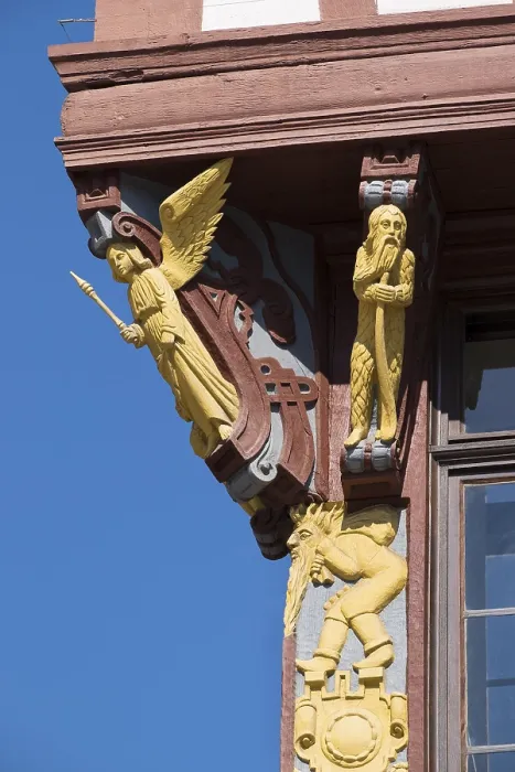 Gerahmter Druck : Ein Detail eines Fachwerks. Gerahmter Druck : Ein Detail eines Fachwerks.