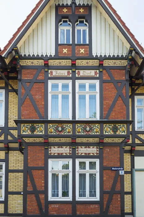 Gerahmter Druck : Halbzeiliges Haus, Wernigerode. Gerahmter Druck : Halbzeiliges Haus, Wernigerode.