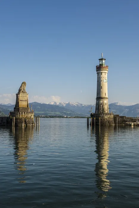 Gerahmter Druck : Hafen mit Leuchtturm, Lindau Gerahmter Druck : Hafen mit Leuchtturm, Lindau