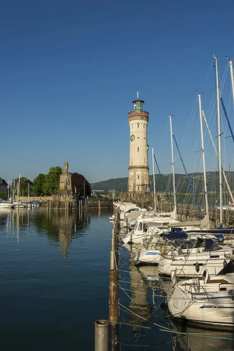 Gerahmter Druck : Hafen mit Leuchtturm, Lindau. Gerahmter Druck : Hafen mit Leuchtturm, Lindau.