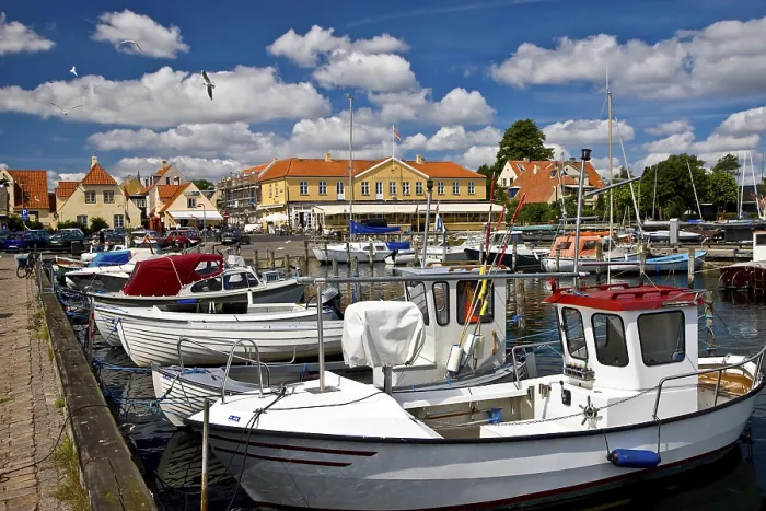 Gerahmter Druck : Hafen, Dragor, Dänemark