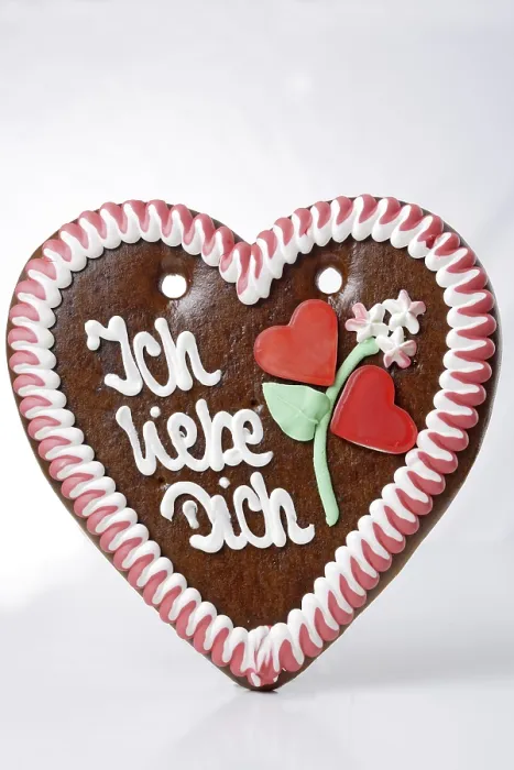 Gerahmter Druck : Herz aus Lebkuchen Gerahmter Druck : Herz aus Lebkuchen
