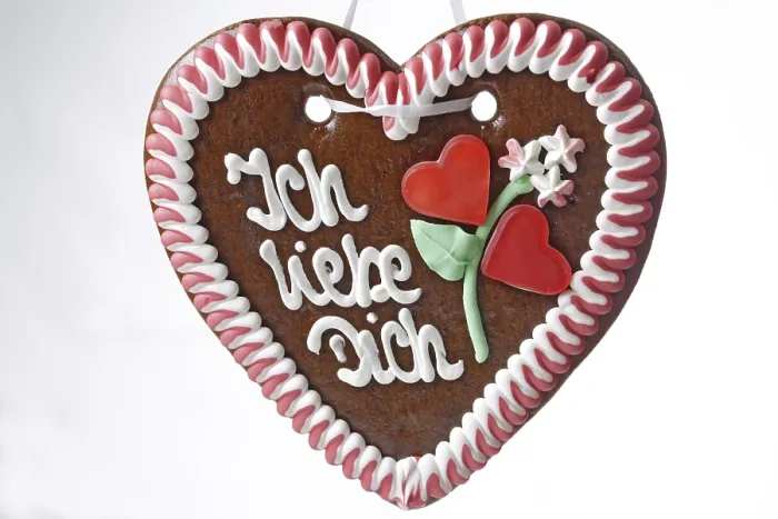 Gerahmter Druck : Herz von Lebkuchen Gerahmter Druck : Herz von Lebkuchen