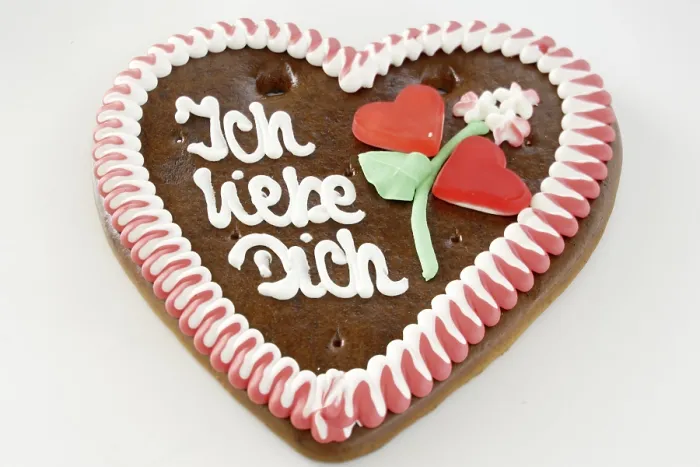 Gerahmter Druck : Herz von Lebkuchen Gerahmter Druck : Herz von Lebkuchen