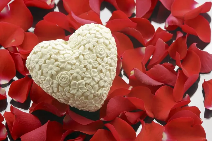 Gerahmter Druck : Herz mit Rosen Gerahmter Druck : Herz mit Rosen