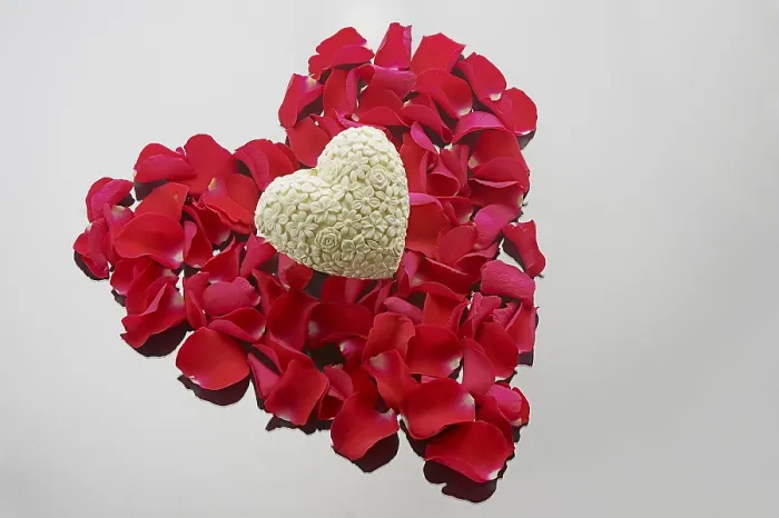 Gerahmter Druck : Herz mit Rosen Gerahmter Druck : Herz mit Rosen
