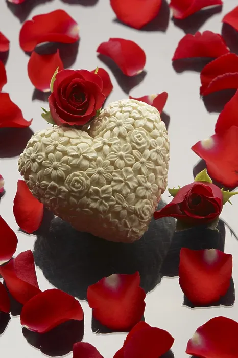 Gerahmter Druck : Herz mit Rosen Gerahmter Druck : Herz mit Rosen