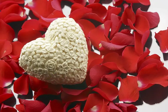 Gerahmter Druck : Herz mit Rosen Gerahmter Druck : Herz mit Rosen