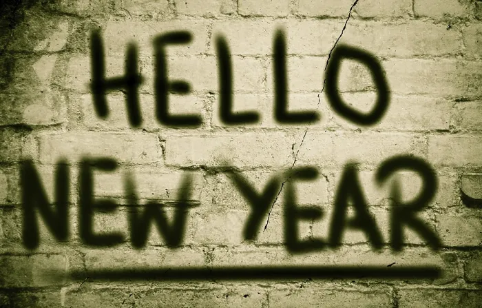 Gerahmter Druck : Hallo Neujahrskonzept Gerahmter Druck : Hallo Neujahrskonzept