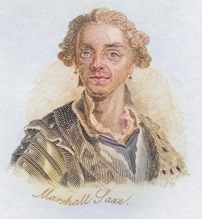 Gerahmter Druck : Hermann Moritz Graf von Sachsen, Marschall von Frankreich Gerahmter Druck : Hermann Moritz Graf von Sachsen, Marschall von Frankreich