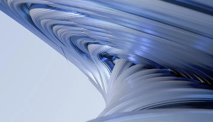 Gerahmter Druck : Blauer Attractor mit komplexen Muster Gerahmter Druck : Blauer Attractor mit komplexen Muster