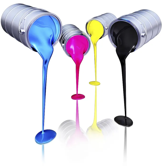 Gerahmter Druck : Hoher Auflösungs-3D-Rendern eines CMYK-Konzepts. Gerahmter Druck : Hoher Auflösungs-3D-Rendern eines CMYK-Konzepts.