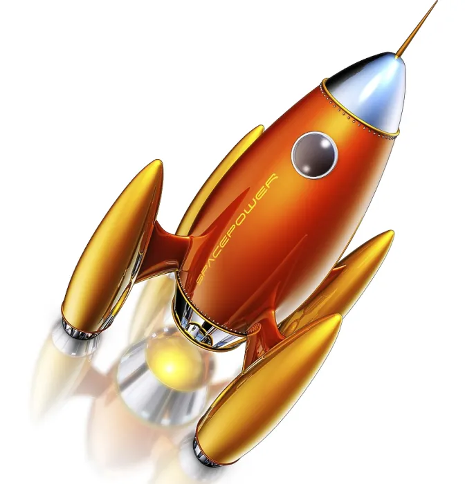 Gerahmter Druck : Hochauflösende 3D-Visualisierung eines Raketen. Gerahmter Druck : Hochauflösende 3D-Visualisierung eines Raketen.