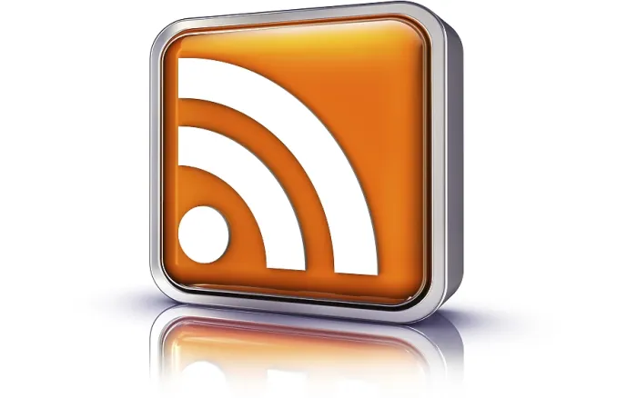 Gerahmter Druck : Hohe Auflösung-Renderng einer RSS-Icon.