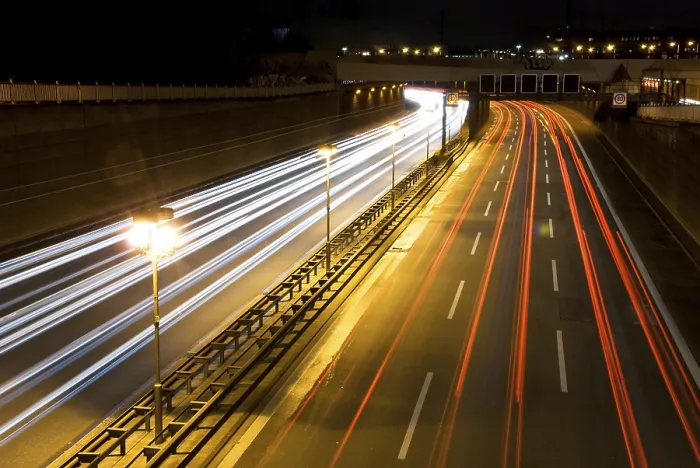 Gerahmter Druck : Autobahn-Nacht Gerahmter Druck : Autobahn-Nacht