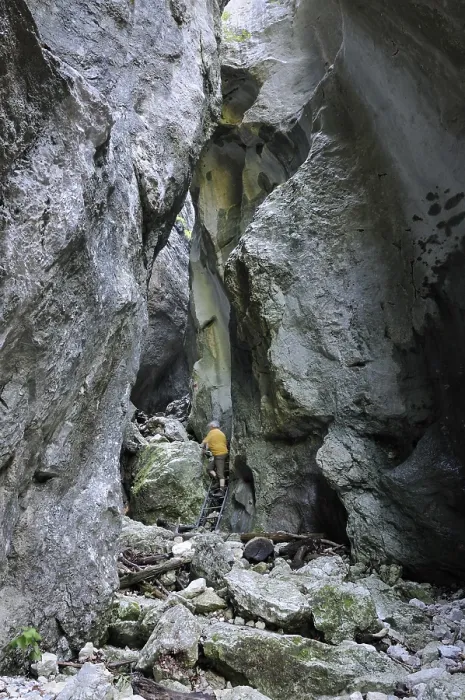 Gerahmter Druck : Wandern in der Weichtalklamm Schlucht Gerahmter Druck : Wandern in der Weichtalklamm Schlucht