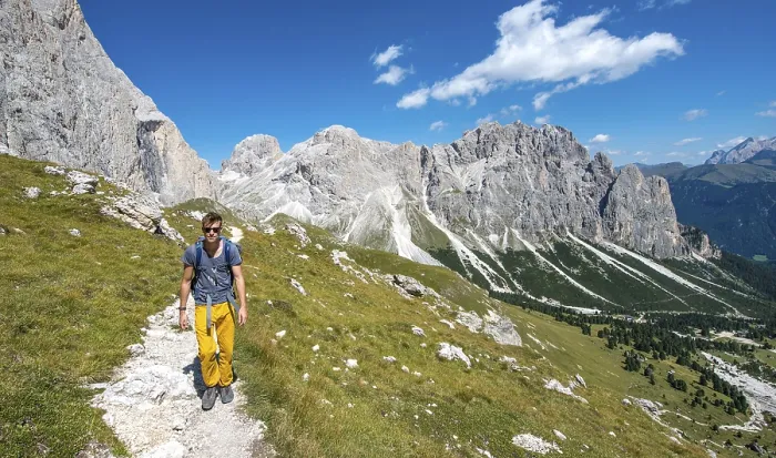 Gerahmter Druck : Wanderer in der Rosengarten-Gruppe Umwandlung Gerahmter Druck : Wanderer in der Rosengarten-Gruppe Umwandlung