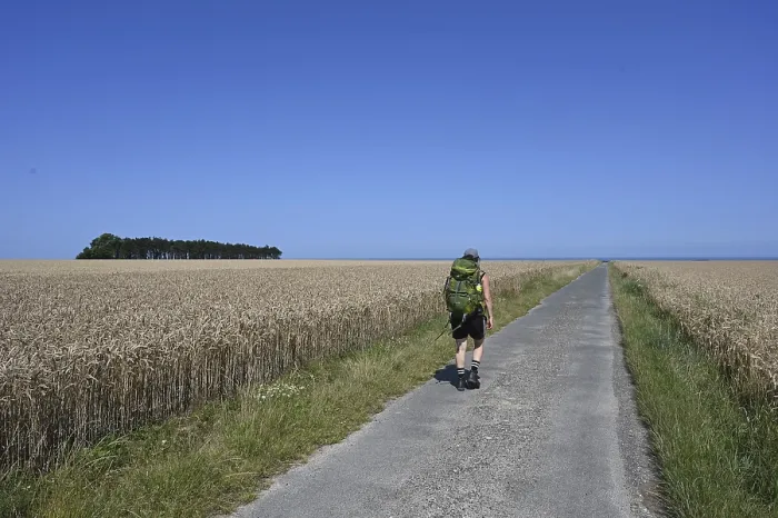 Gerahmter Druck : Wandern in der Normandie. Gerahmter Druck : Wandern in der Normandie.