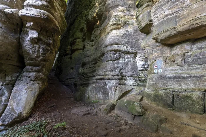 Gerahmter Druck : Wanderweg in Sandsteinfelsen. Gerahmter Druck : Wanderweg in Sandsteinfelsen.