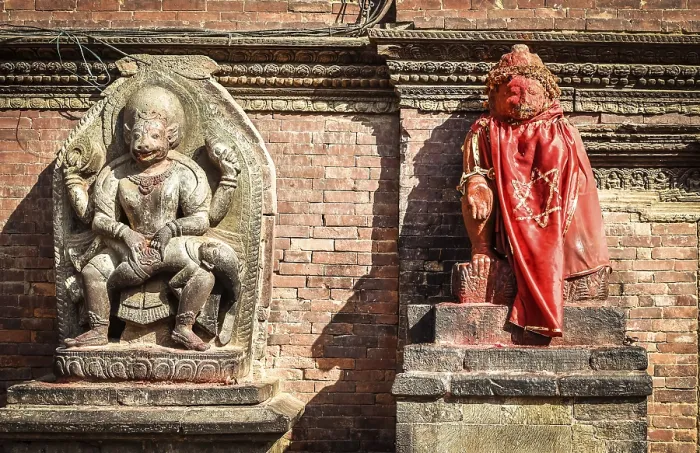 Gerahmter Druck : Hindu Göttinnen, Statuen, Tempel Gerahmter Druck : Hindu Göttinnen, Statuen, Tempel