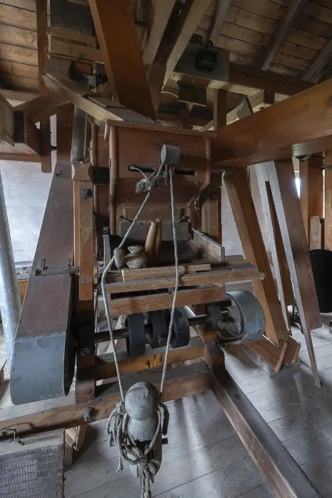 Gerahmter Druck : Historischer Plansifter in einem ehemaligen Kornmühle. Gerahmter Druck : Historischer Plansifter in einem ehemaligen Kornmühle.