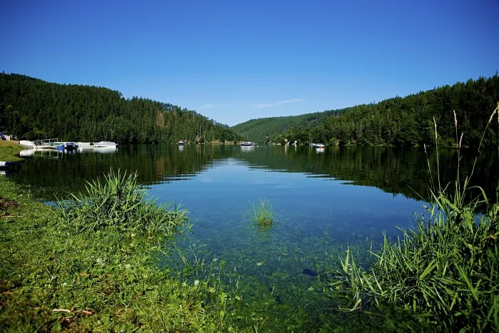 Gerahmter Druck : Speichersee Hohenwarte, Thüringen Gerahmter Druck : Speichersee Hohenwarte, Thüringen