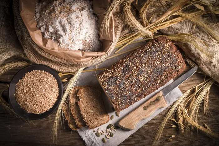 Gerahmter Druck : Hausgemachter Vollkornbrot. Gerahmter Druck : Hausgemachter Vollkornbrot.