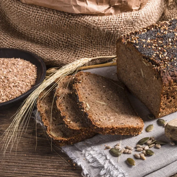 Gerahmter Druck : Hausgemachter Vollkornbrot. Gerahmter Druck : Hausgemachter Vollkornbrot.