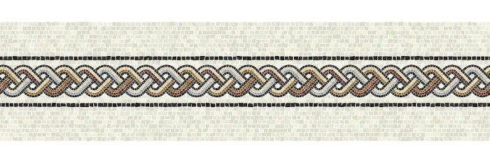 Gerahmter Druck : Horizontale Grenzmosaik-Fliesen, Vektormuster. Gerahmter Druck : Horizontale Grenzmosaik-Fliesen, Vektormuster.