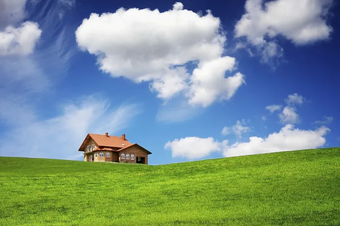 Gerahmter Druck : Mein Haus. Gerahmter Druck : Mein Haus.