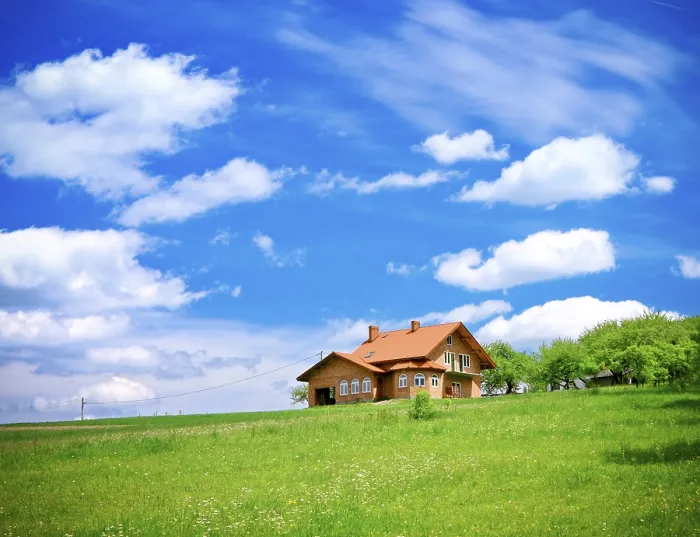 Gerahmter Druck : Mein Haus. Gerahmter Druck : Mein Haus.