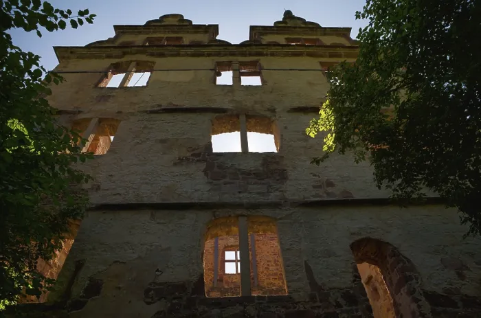 Gerahmter Druck : Jagdhütte, Fassade, ehemaliges Klosterkomplex von St Gerahmter Druck : Jagdhütte, Fassade, ehemaliges Klosterkomplex von St