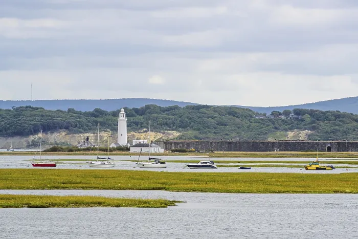 Gerahmter Druck : Hurst Point Leuchtturm und Hurst Castle Gerahmter Druck : Hurst Point Leuchtturm und Hurst Castle