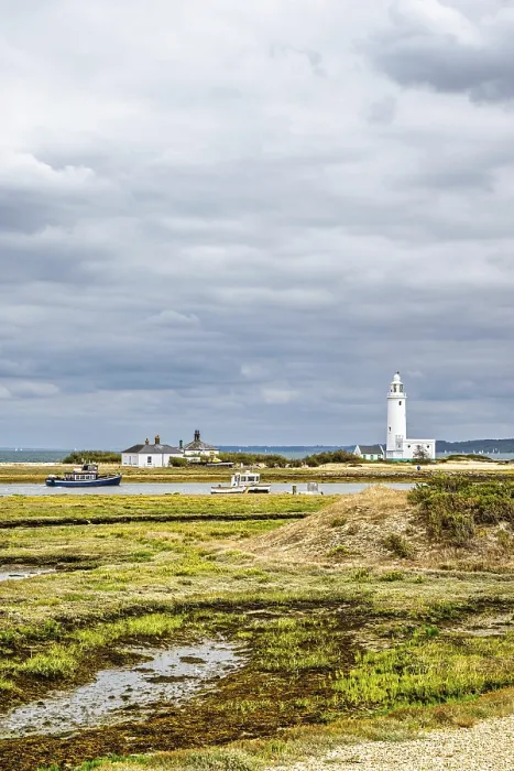 Gerahmter Druck : Hurst Point Leuchtturm und Hurst Castle Gerahmter Druck : Hurst Point Leuchtturm und Hurst Castle