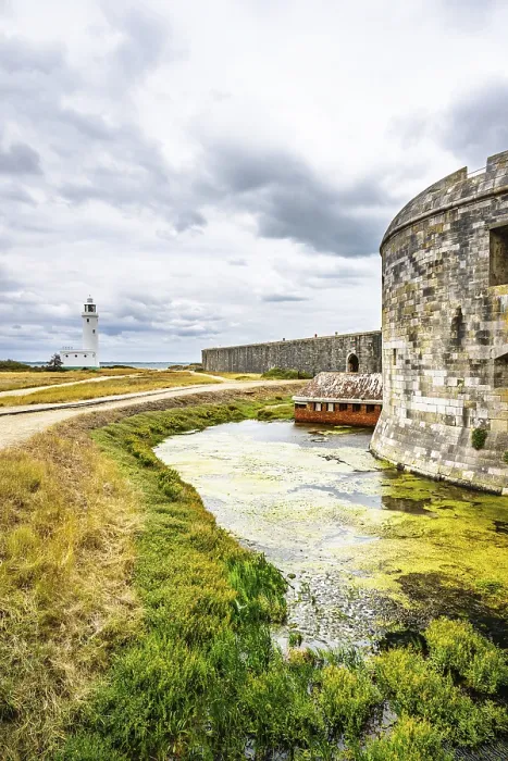 Gerahmter Druck : Hurst Point Leuchtturm und Hurst Castle Gerahmter Druck : Hurst Point Leuchtturm und Hurst Castle