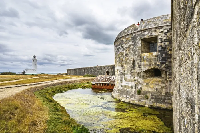 Gerahmter Druck : Hurst Point Leuchtturm und Hurst Castle Gerahmter Druck : Hurst Point Leuchtturm und Hurst Castle