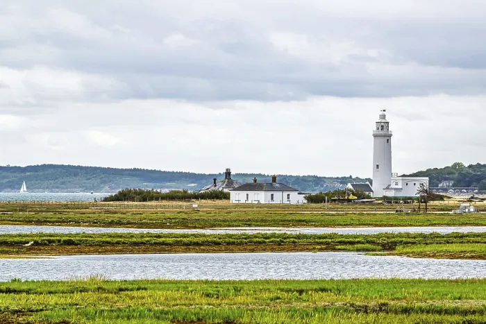 Gerahmter Druck : Hurst Point Leuchtturm und Hurst Castle Gerahmter Druck : Hurst Point Leuchtturm und Hurst Castle