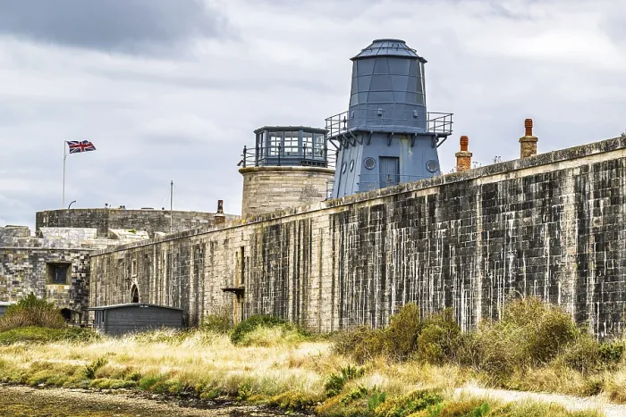 Gerahmter Druck : Hurst Point Leuchtturm und Hurst Castle Gerahmter Druck : Hurst Point Leuchtturm und Hurst Castle