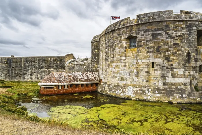 Gerahmter Druck : Hurst Point Leuchtturm und Hurst Castle Gerahmter Druck : Hurst Point Leuchtturm und Hurst Castle