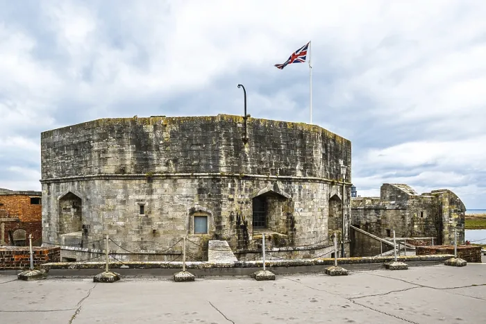 Gerahmter Druck : Hurst Point Leuchtturm und Hurst Castle Gerahmter Druck : Hurst Point Leuchtturm und Hurst Castle