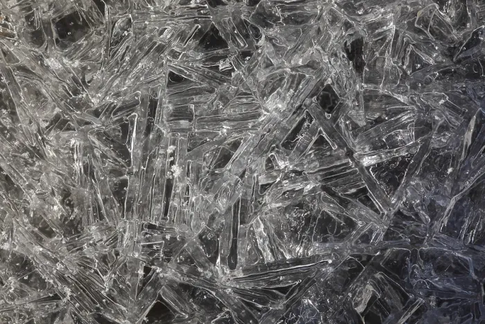 Gerahmter Druck : Eiskrystalle