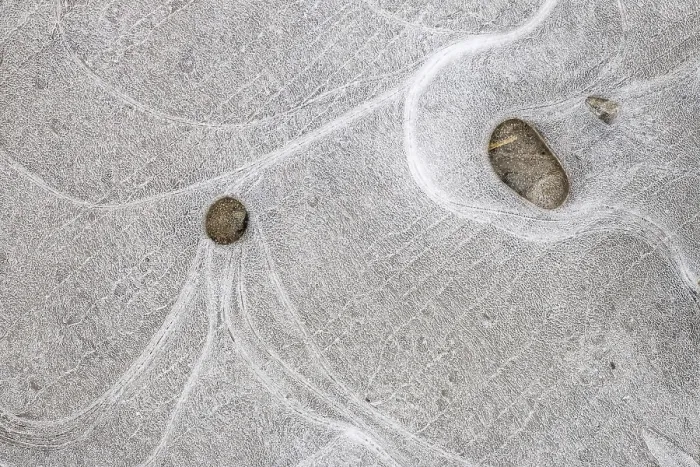 Gerahmter Druck : Eismustern in einem Teich, Hessen, Deutschland. Gerahmter Druck : Eismustern in einem Teich, Hessen, Deutschland.