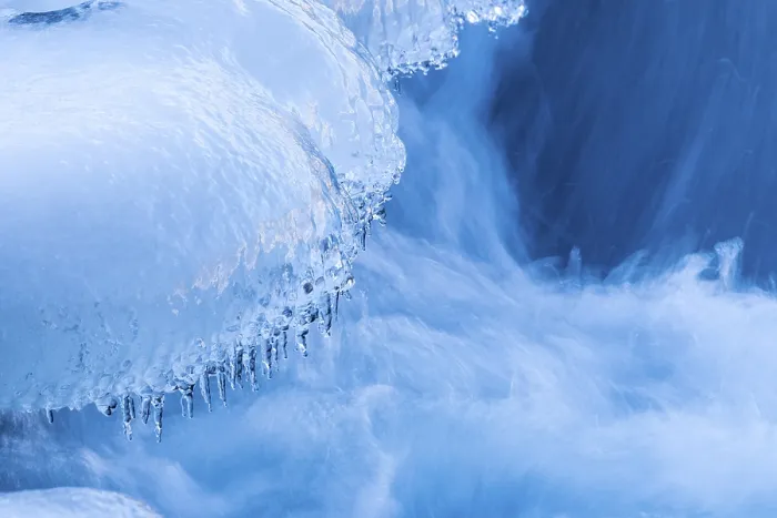 Gerahmter Druck : Eis im Fluss, Bruarfoss Gerahmter Druck : Eis im Fluss, Bruarfoss