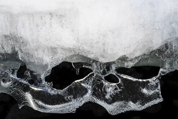 Gerahmter Druck : Eisstrukturen, Storsjon, Ostersund Gerahmter Druck : Eisstrukturen, Storsjon, Ostersund
