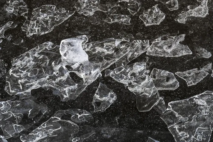 Gerahmter Druck : Eisskulpturen, Storsjon, Ostersund Gerahmter Druck : Eisskulpturen, Storsjon, Ostersund