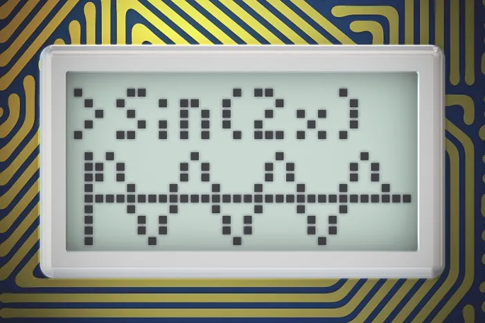 Gerahmter Druck : Eine Illustration eines typischen LCD-Anzeigemoduls. Gerahmter Druck : Eine Illustration eines typischen LCD-Anzeigemoduls.