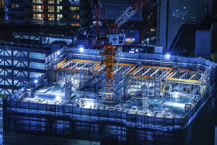 Gerahmter Druck : Bild des Baustellen der Gebäude. Gerahmter Druck : Bild des Baustellen der Gebäude.