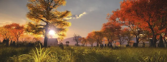 Gerahmter Druck : Ein Bild eines schönen Herbstlandschafts. Gerahmter Druck : Ein Bild eines schönen Herbstlandschafts.
