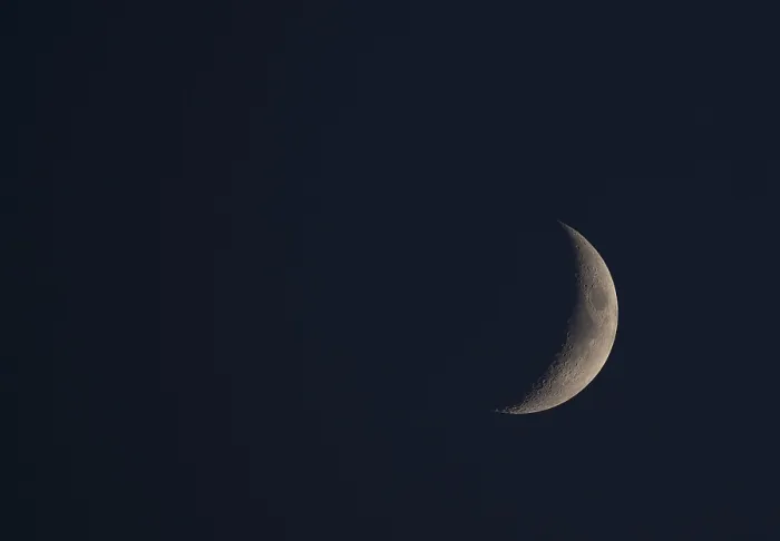 Gerahmter Druck : Wachsender Mond, Mondsichelmond. Gerahmter Druck : Wachsender Mond, Mondsichelmond.